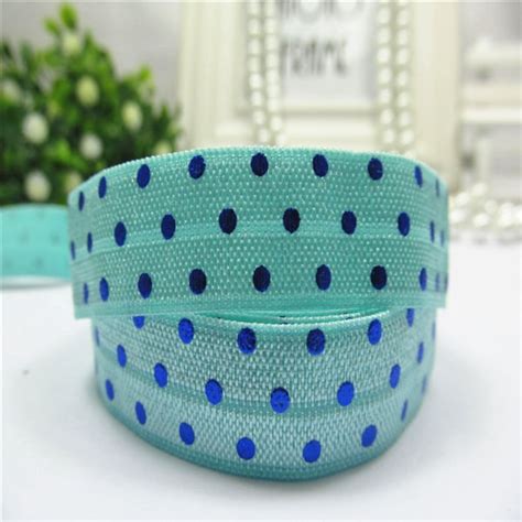 Md72412ann Fashion Accessories 58inch 16mm Hot Blue And Gold Dots