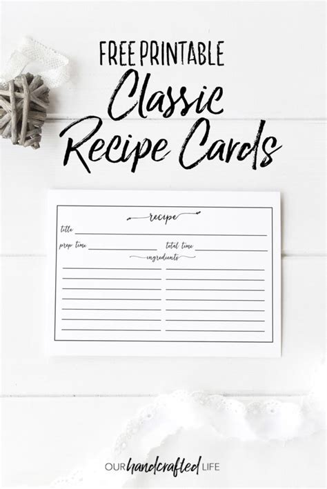Where food photography comes to die. Free Printable Vintage Farmhouse Recipe Cards - Our ...