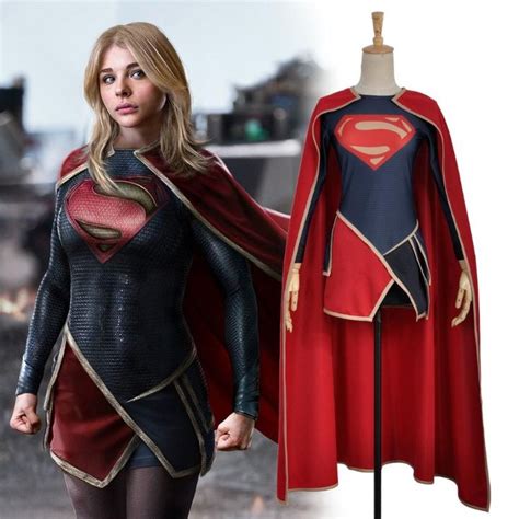 supergirl kara zor el dress cape lycra spandex cosplay costume for adult women dress robe for