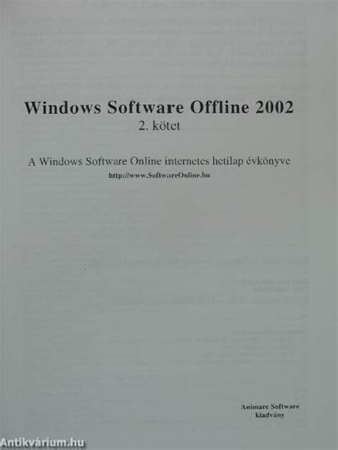 Windows Software Offline 2002 Ii Animare Software Kft 2002
