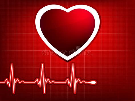 Red Heart And Ekg Lines Stock Illustration Illustration Of Beat 4504419