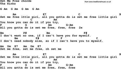 Selected popular free song of friday, july 30 2021 is fire and water. Song lyrics with guitar chords for Set Me Free