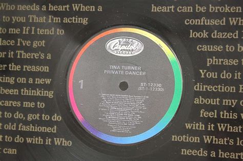 Tina Turner Vinyl Lp Etched W Whats Love Got To Do With It Lyrics Ltd