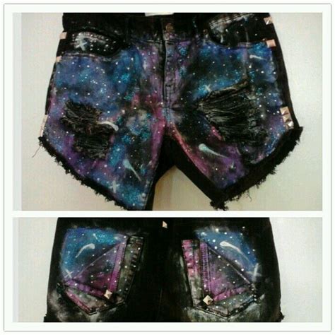 Diy Galaxy Shorts Diy Fashion Galaxy Shorts Fashion