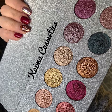Highly pigmented foiled eyeshadow palette by Kaima Cosmetics Super pigmented Super sparkly ...