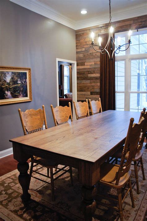 Picket house furnishings keaton 5 piece round dining set. Farmhouse Table Glazed/Distressed Pressed Back Oak Chairs with Annie Sloan Arles Chalk Paint ...