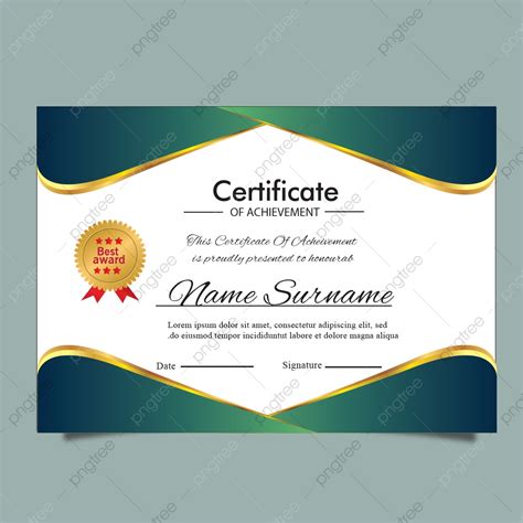 Plantilla De Diploma O Certificado De Oro Premio Multiuso Descarga