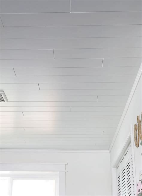 The Easiest Shiplap Ceiling Ever Ceiling Remodel Shiplap Ceiling