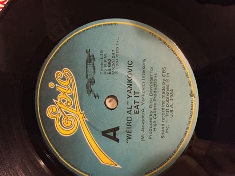 Weird Al Yankovic Eat It 1984 Vinyl Discogs