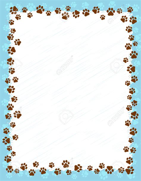 Free Dog Paws Page Borders In Word 2010 Free Download Mindernom