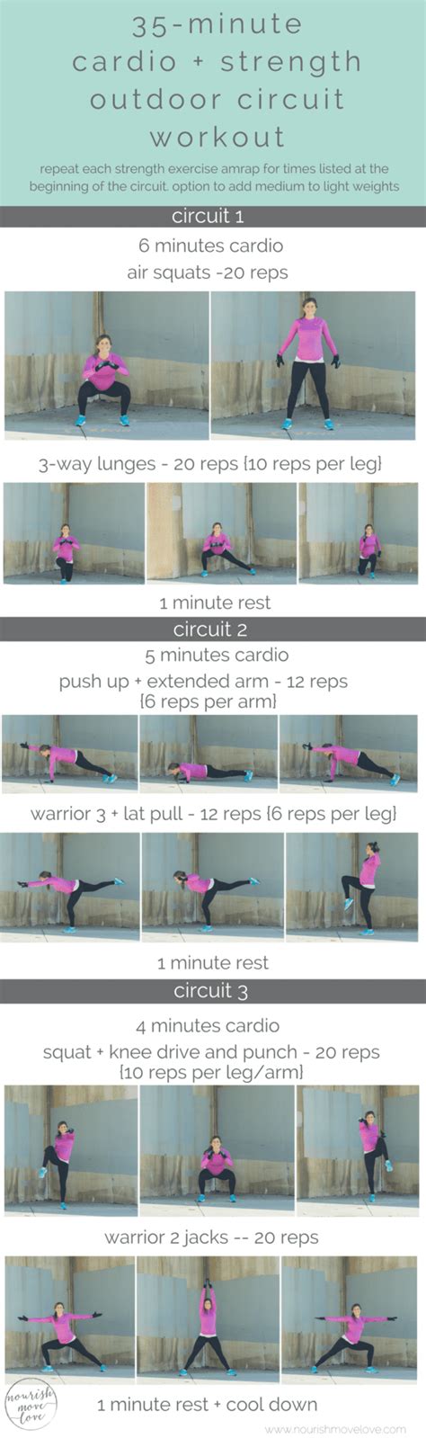 Outdoor Minute Cardio Strength Circuit Workout Nourish Move Love