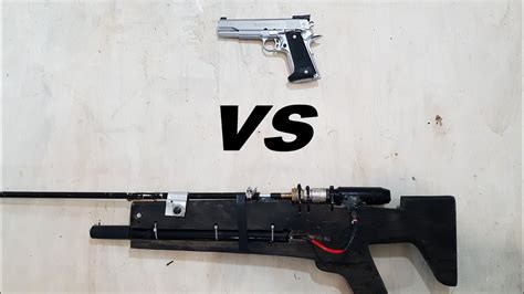 Airsoft Pistol Vs Homemade Airsoft Gun Youtube