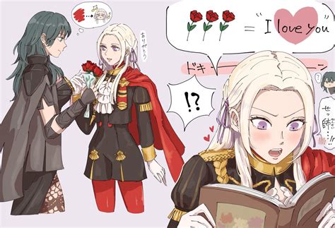 Edelgard When She Researches The Meaning Behind Roses After Receiving