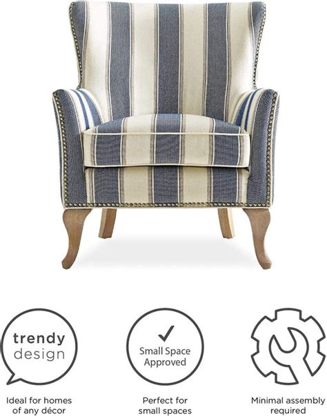 Dorel Living Reva Accent Chair Blue American Made Custom Furniture