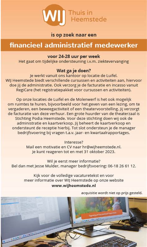Vacature Financieel Administratief Medewerker 108078 Nieuwe Meerbode