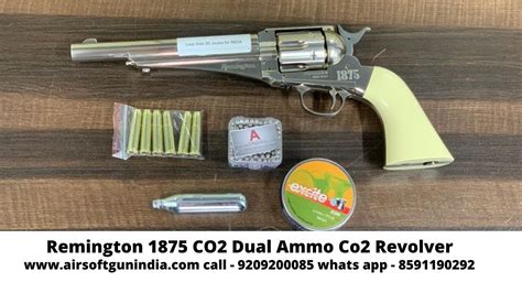 Remington 1875 Co2 Dual Ammo Co2 Revolver By Airsoft Gun India Youtube