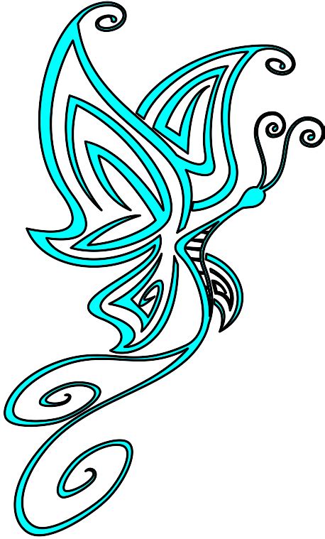Swirl Butterfly Clip Art at Clker.com - vector clip art online, royalty