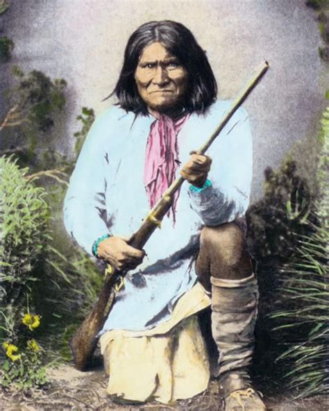 Colorized Photo Chief Geronimo 1886 Goyahkla Apache Native Etsy Apache Native American