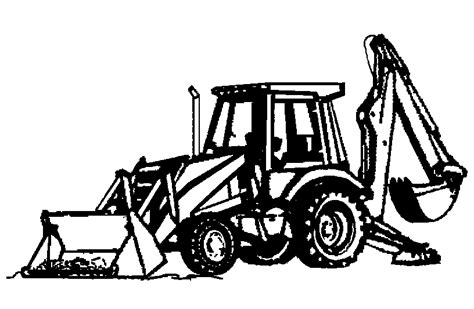 Black And White Backhoe Clipart 20 Free Cliparts Download Images On