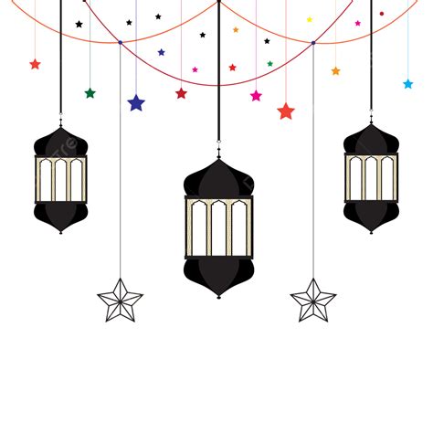Ramadan Laterne Luxus Goldlampe Und Eid Mubarak Transparenter