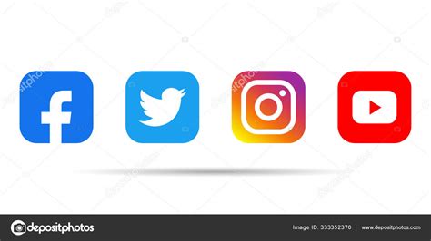 Facebook Instagram Twitter Youtube Collection De Logo Populaire Des