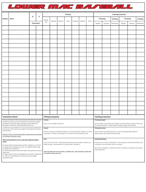 You can get the best discount of up to 56% off. Lower Mac Baseball Evaluation Form Download Printable PDF ...