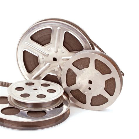 Old Film Reel With Strip Photographic Film Audio Recordings And