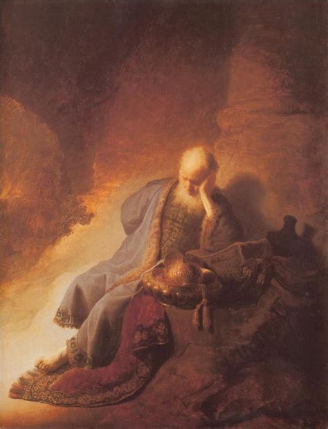 Jeremiah Mourning Over The Destruction Of Jerusalem 1630 Rembrandt