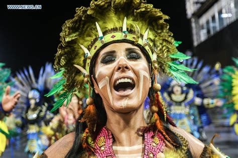 Carnival Parade Held In Sao Paulo Brazil