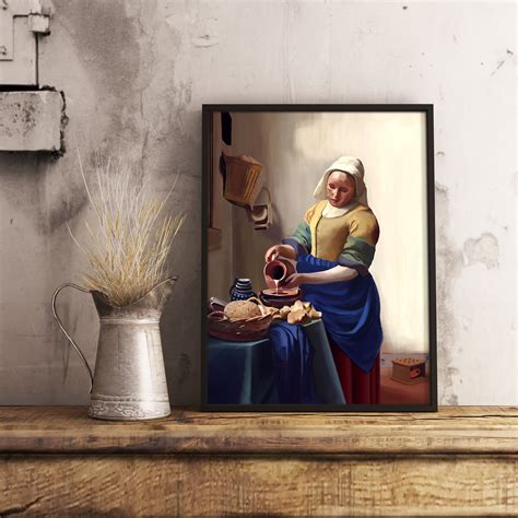The Milkmaid Johannes Vermeer Digital Art Print Learning From
