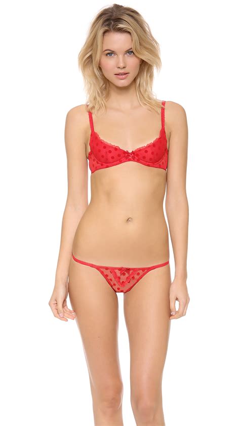 Lyst Lagent By Agent Provocateur Rosalyn Balconette Bra In Red