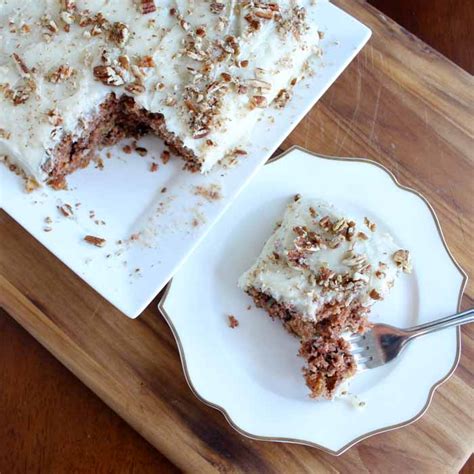 This spongy cake makes a great base for strawberry short. Carrot Wacky Cake Recipe - no eggs, milk, or butter! - The Country Chic Cottage