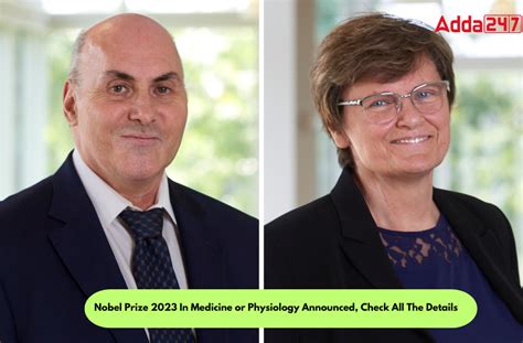 Nobel Prize 2023 In Medicine Or Physiology Announced Check All The Details