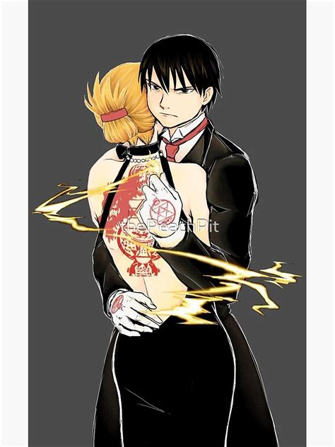 Fullmetal Alchemist Roy Mustang And Riza Hawkeye Half Body Art Print For Sale By Thepeachpit