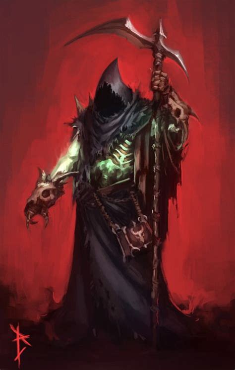 Morbid Fantasy Grim Reaper Horror Character Concept By