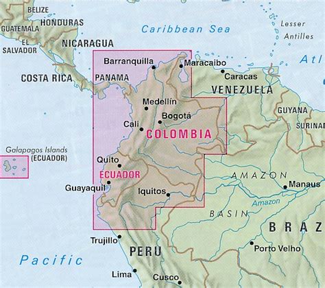 Created by jimmy donoghue | updated 5/11/2019. Wegenkaart - landkaart Colombia & Ecuador | Nelles Verlag ...
