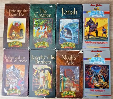 8x Greatest Adventure Stories From The Bible Vhs Jonah Daniel Creation