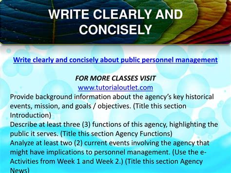 Ppt Write Clearly And Concisely Tutorialoutletdotcom Powerpoint
