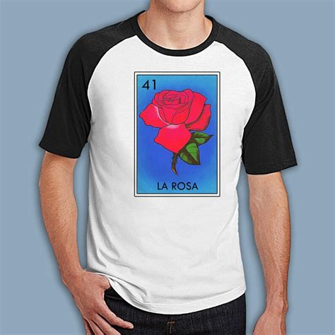 mexican loteria la rosa t shirt mexican bingo lottery card etsy