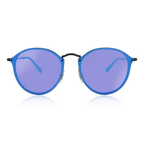 Ray Ban Rb3574n Round Sunglasses For Women Blue Mirror