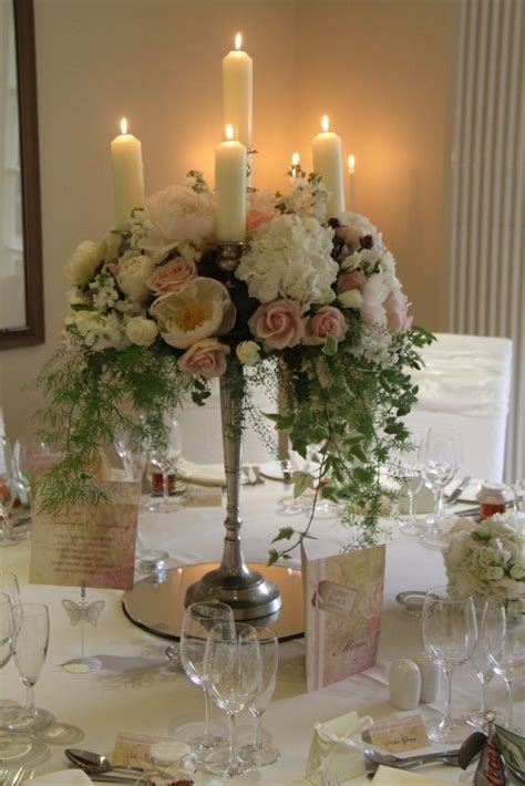 Baroque Style Candelabra Wedding Floral Centerpieces