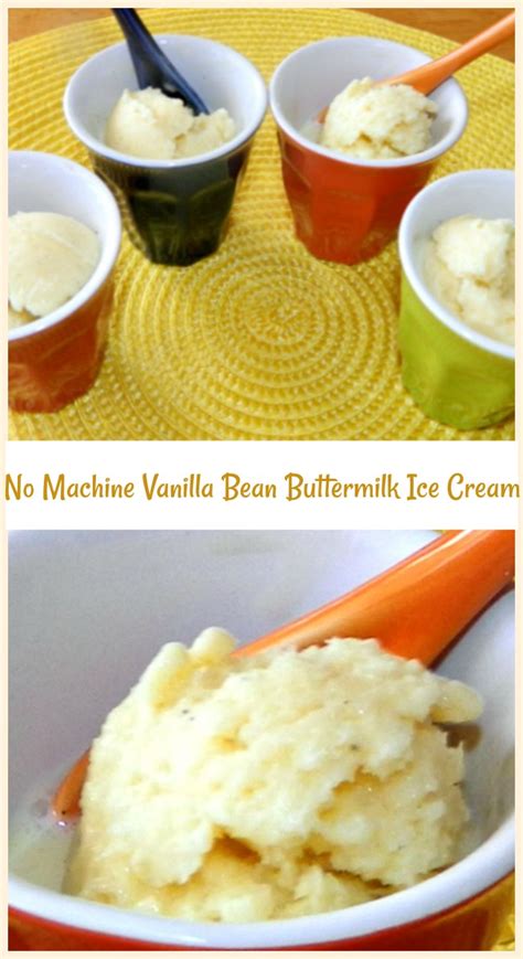 no machine vanilla bean buttermilk ice cream pams daily dish