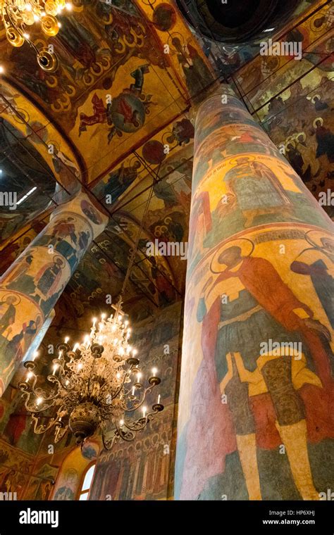 Interior De La Catedral De La Anunciación El Kremlin Moscú Federación De Rusia Fotografía De