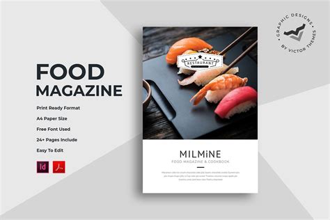 Food Magazine Template | Magazine template, Food magazine, Print magazine