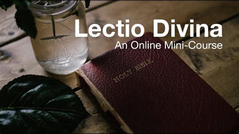 Lectio Divina Free Online Course Youtube
