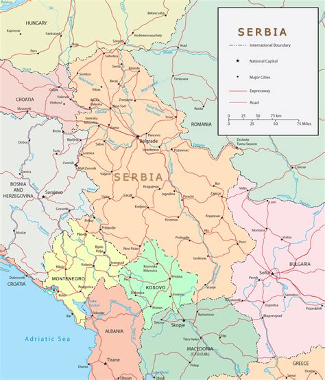 Serbie Carte
