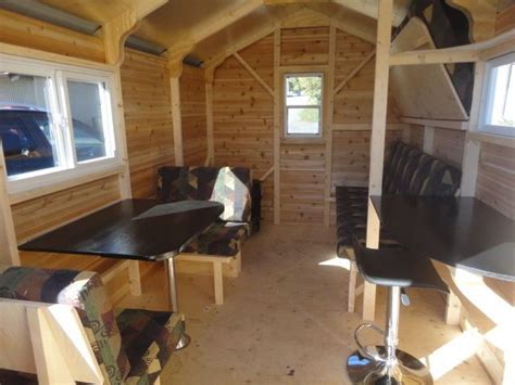 Works great if you are going to camp out in one place for a while. ice shanty interiors | Kijiji: NEW 8'x12' ice huts with ...
