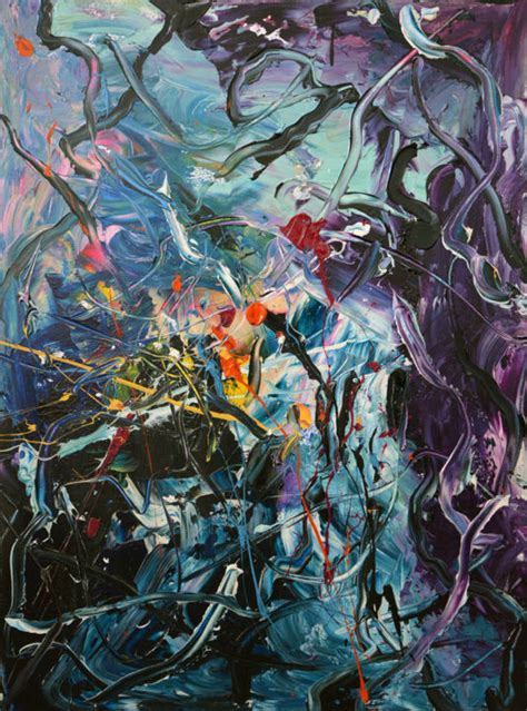 Chaos 8 Abstract Painting Blue Colorful Painting By Gao Artmajeur