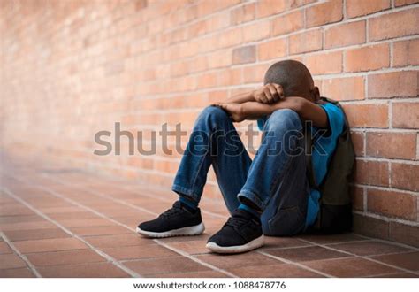 Young Boy Sitting Alone Sad Feeling Stock Photo Edit Now 1088478776