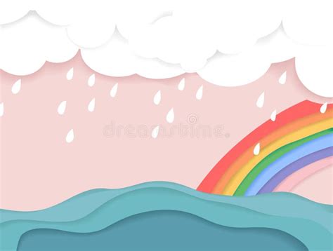 Rainbow Over The Yellow Brick Road Stock Illustration Illustration Of